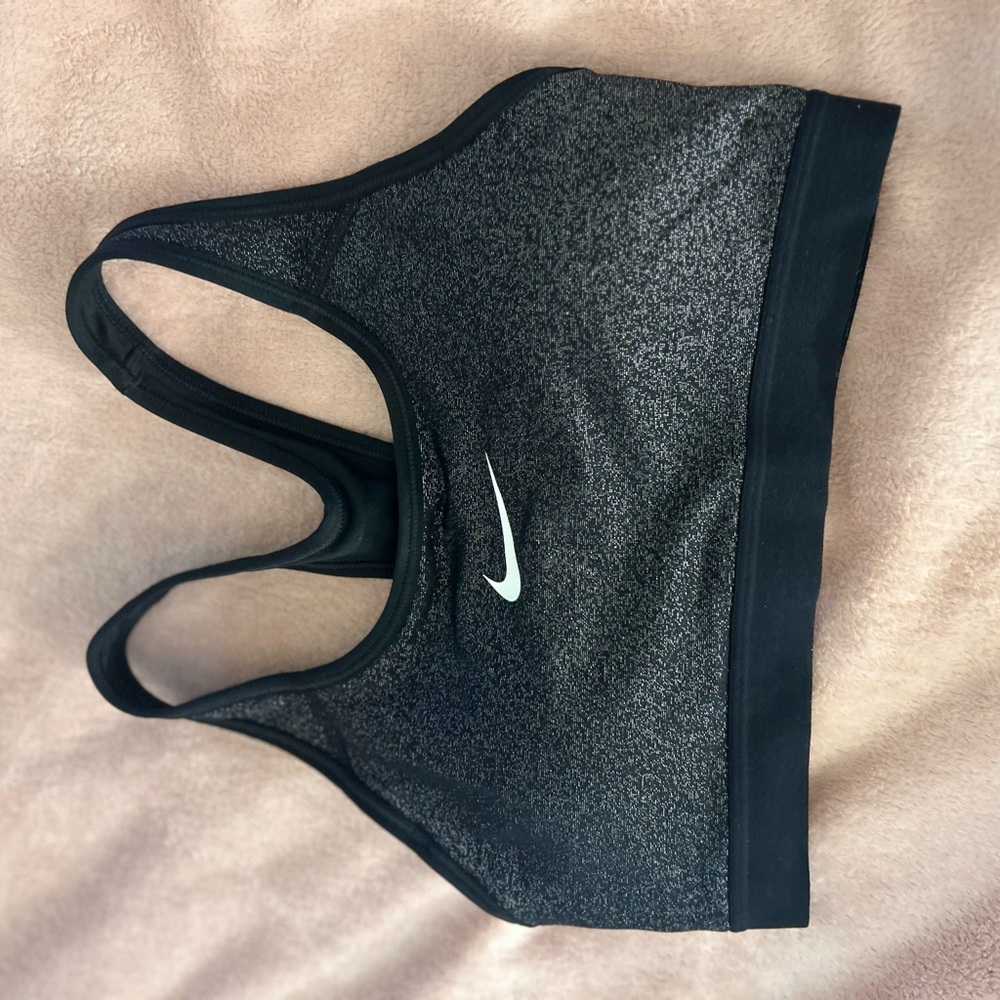 Nike Heathered Black Sports Bra